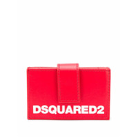 Dsquared2 Carteira de couro com compartimentos - Vermelho