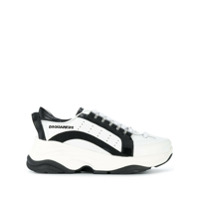 Dsquared2 chunky lace up leather trainers - Branco