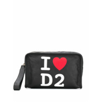 Dsquared2 Clutch com estampa de logo - Preto