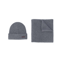 Dsquared2 Conjunto 2 peças com gorro e cachecol de tricô - Cinza