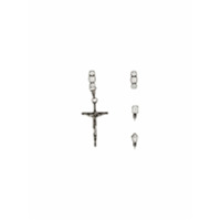 Dsquared2 crystal-embellished cross pendant earring - Prateado