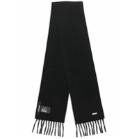 Dsquared2 Echarpe com franjas de lã angora mista - Preto