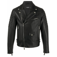 Dsquared2 Jaqueta biker com detalhe matelassê - Preto