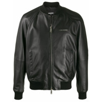 Dsquared2 Jaqueta bomber com zíper e placa de logo - Preto