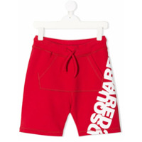 Dsquared2 Kids Bermuda esportiva com estampa de logo - Vermelho