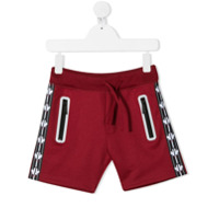 Dsquared2 Kids Bermuda esportiva com logo e listras - Vermelho