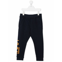 Dsquared2 Kids Calça esportiva com estampa de logo - Azul