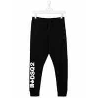 Dsquared2 Kids Calça esportiva com estampa de logo - Preto