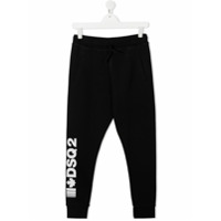 Dsquared2 Kids Calça esportiva com estampa de logo - Preto