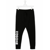 Dsquared2 Kids Calça esportiva com estampa de logo - Preto
