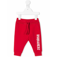 Dsquared2 Kids Calça esportiva com estampa de logo - Vermelho