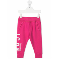 Dsquared2 Kids Calça esportiva com estampa Icon - Rosa