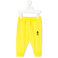 Dsquared2 Kids Calça esportiva com logo bordado - Amarelo