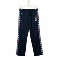 Dsquared2 Kids Calça esportiva com logo e listras - Azul