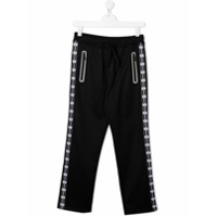 Dsquared2 Kids Calça esportiva com logo e listras - Preto
