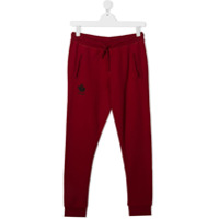 Dsquared2 Kids Calça esportiva de algodão com estampa de logo - Vermelho