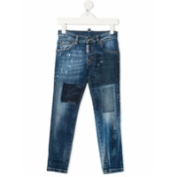 Dsquared2 Kids Calça jeans com detalhe de patch - Azul