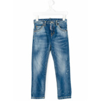Dsquared2 Kids Calça jeans com efeito desbotado - Azul