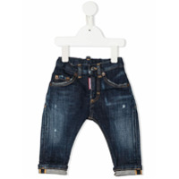 Dsquared2 Kids Calça jeans com efeito destroyed - Azul