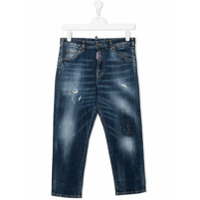 Dsquared2 Kids Calça jeans com efeito destroyed - Azul