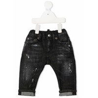 Dsquared2 Kids Calça jeans com efeito destroyed - Preto