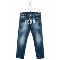 Dsquared2 Kids Calça jeans Icon com estampa de logo - Azul