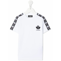 Dsquared2 Kids Camiseta com detalhe de folha de carvalho - Branco