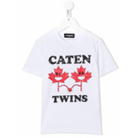 Dsquared2 Kids Camiseta com estampa Caten Twins - Branco