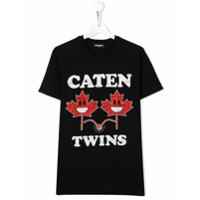 Dsquared2 Kids Camiseta com estampa Caten Twins - Preto