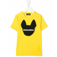 Dsquared2 Kids Camiseta com estampa de cachorro - Amarelo