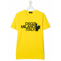 Dsquared2 Kids Camiseta com estampa de logo - Amarelo