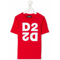 Dsquared2 Kids Camiseta com estampa de logo espelhado - Vermelho