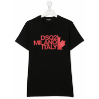 Dsquared2 Kids Camiseta com estampa de logo - Preto