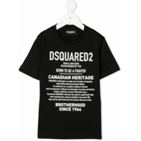 Dsquared2 Kids Camiseta com estampa de logo - Preto
