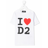 Dsquared2 Kids Camiseta com estampa I heart D2 - Branco