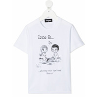 Dsquared2 Kids Camiseta com estampa Love Is - Branco