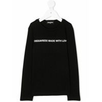 Dsquared2 Kids Camiseta com estampa Made With Love - Preto