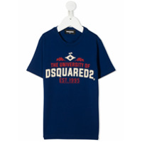 Dsquared2 Kids Camiseta com estampa University - Azul