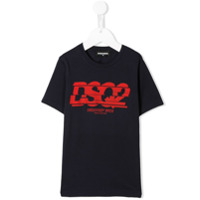 Dsquared2 Kids Camiseta com logo contrastante - Azul