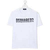 Dsquared2 Kids Camiseta com logo de paetês - Branco