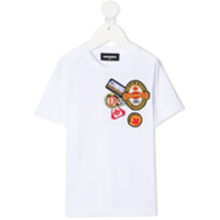 Dsquared2 Kids Camiseta com patches de logo - Branco