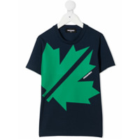 Dsquared2 Kids Camiseta de algodão com estampa de logo - Azul