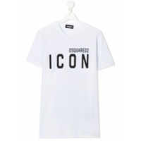 Dsquared2 Kids Camiseta de algodão com estampa de logo - Branco