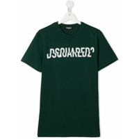 Dsquared2 Kids Camiseta de algodão com estampa de logo - Verde