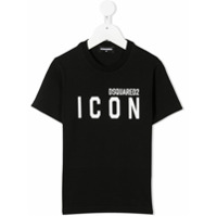 Dsquared2 Kids Camiseta de algodão com estampa Icon - Preto
