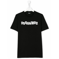 Dsquared2 Kids Camiseta decote careca com estampa de logo - Preto