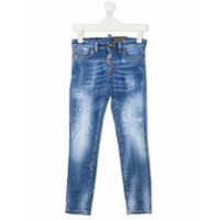 Dsquared2 Kids contrast stitch skinny jeans - Azul