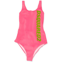 Dsquared2 Kids Maiô com estampa de logo - Rosa