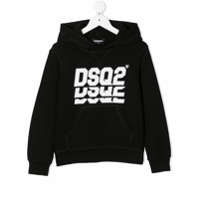 Dsquared2 Kids Moletom com capuz e estampa de logo - Preto