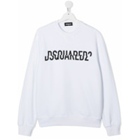 Dsquared2 Kids Moletom com estampa de logo - Branco